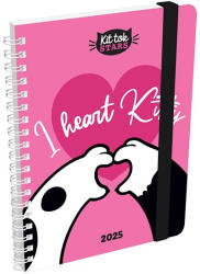 Lizzy Card Határidőnapló LIZZY CARD B/6 heti spirálozott gumis Shark attack 2026 (21583) - papir-bolt