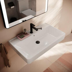 Hansgrohe Xanuia Q kerámia mosdó 80x48 cm csaplyukkal és túlfolyóval, fehér 60225450 (60225450)
