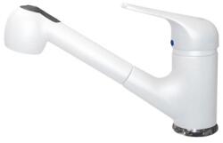 Elleci Venere Bianco Titano Egykaros Csaptelep - Forgatható kifolyócsővel, kihúzható zuhanyfejjel és kétféle vízsugárral