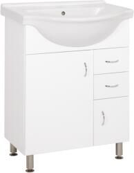 Keramia Fürdőszobaszekrény mosdóval Keramia Pro 60x85x50 cm fehér lesk PRO60DV (PRO60DV)