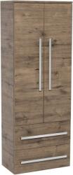 SAT Fürdőszobaszekrény magas SATCube Way 60x163x33 cm tölgyfa wellington CUBE3CHV60DW (CUBE3CHV60DW)