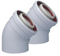 Tricox PPs/Alu 80/125 ív 45° (2db) ( PAKÖ602C ) (PAKÖ602C)