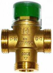 Honeywell termosztatikus keverőszelep HMV, forrázásvédelem 1" fix km 30-60°C max 90°C kvs=1, 6 (TM200-3/4E)