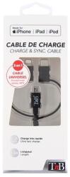 T'nB Кабел 3 в 1 Lightning, с micro USB и USB type C, 1.5 m (CBLIGHT3IN1)