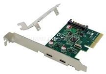 Conceptronic Bővítőkártya - EMRICK07G (PCIe x4 to 2x USB-C 3.2 Gen2, Táp: 15pin SATA) (EMRICK07G) (EMRICK07G)