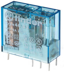 Finder relé 2CO(váltó) 8A 12V DC, 5mm lábkiosztás NYÁK-ba vagy foglalatba 40.52. 9.012 (40.52.9.012.0000)