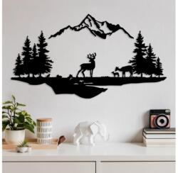 Asir Fali dekoráció 2 db 70x38 cm szarvas fém/fekete 891TNL3167 (AS1975)