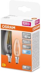 OSRAM KÉSZLET 2x LED Izzó FILAMENT B35 E14/4W/230V 4000K - Osram 4058075435261 (P225659)