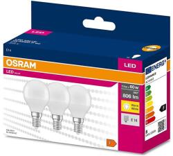 OSRAM KÉSZLET 3x LED Izzó P45 E14/7, 5W/230V 3000K - Osram 4058075627246 (P225649)