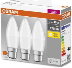 OSRAM KÉSZLET 3x LED Izzó B38 B22d/4, 9W/230V 3000K - Osram P225648 (P225648)