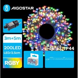 Aigostar B. V. Aigostar - LED Karácsonyi kültéri lánc 200xLED/8 funkció 8m IP44 többszínű AI1434 (AI1434)