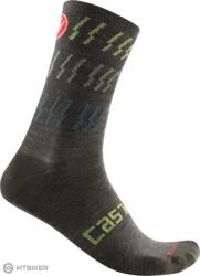 Castelli MID WINTER 18-as zokni, katonai zöld (SM)