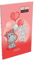 Lizzy Card Zsebnaptár LIZZY CARD Lollipop Tiny Hippo A/6 heti papírborítós 2025 (21230) - tonerpiac