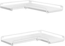 VASAGLE 2 darabos sarok fali polc, fehér 40x29x4cm (LLS831W14)