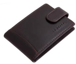 La Scala sötétbarna patentos fekvő bőr kártyatartó adq30809/t