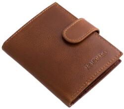 La Scala barna patentos álló bőr kártyatartó adq1008/t