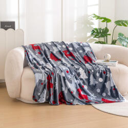  Patura de Craciun din microplus CHRISTMAS MAGIC gri Dimensiune: 150 x 200 cm Patura