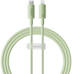 Baseus Cablu Type-C to Lightning, Fast Charging, 20W, 480Mbps, 2m - Baseus Habitat Series (P10360201631-01) - Natural Green (6932172642952)