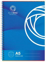 BLUERING Caiet cu spira A5, 70 file, 70g/mp, coperta carton, dictando, BLUERING (BR770003)