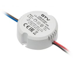 GTV LD-ZASPU15W-30N A LED Tápegység LED 12V, 15W, IP20, 100mm kábellel (LD-ZASPU15W-30N)
