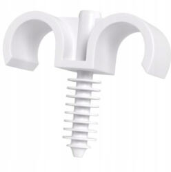 Ecolight Dupla kampós rögzítő tartó RING-22-BIS Fehér 50 db ECOLIGHT (ECOKAB0380)
