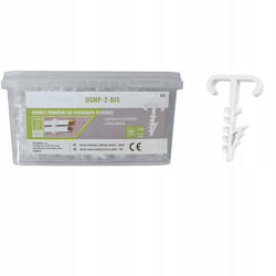 Ecolight Dupla kampós rögzítő tartó USMP-2-BIS YDYp lapos kábelekhez 500 db ECOLIGHT (ECOKAB0460)