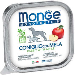 Monge Monoprotein Fruits Paté 150g Alutálca Nyúl + Alma - tenyesztoitap