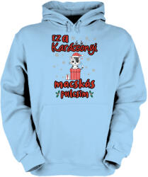 Fruit of the Loom Ez a karácsonyi macskás pulcsim - Unisex Kapucnis Pulóver (607667)