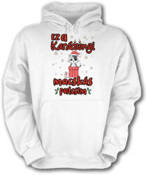 Fruit of the Loom Ez a karácsonyi macskás pulcsim - Unisex Kapucnis Pulóver (565964)
