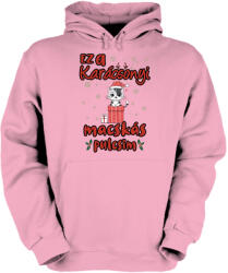 Fruit of the Loom Ez a karácsonyi macskás pulcsim - Unisex Kapucnis Pulóver (475002)