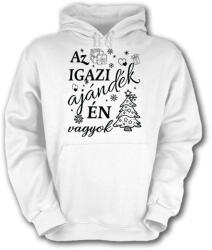 Fruit of the Loom Az igazi ajándék én vagyok - Unisex Kapucnis Pulóver (803117)