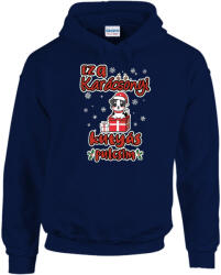 Gildan Ez a karácsonyi kutyás pulcsim - Unisex Kapucnis Pulóver (231405)