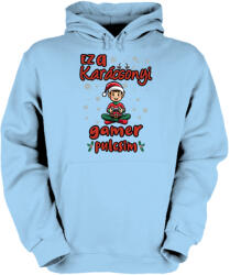 Fruit of the Loom Ez a karácsonyi gamer pulcsim (fiú) - Unisex Kapucnis Pulóver (696477)