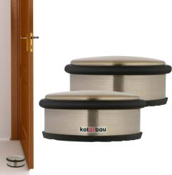 KOTARBAU Opritor de ușă de sine stătător platină 4 cm set de 2 buc (ZSY0882)