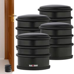 KOTARBAU Opritor de ușă de sine stătător negru 7 cm set de 4 buc (ZSY0886)