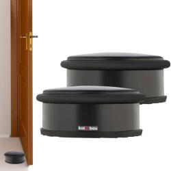 KOTARBAU Opritor de ușă de sine stătător negru 4 cm set de 2 buc (ZSY0883)