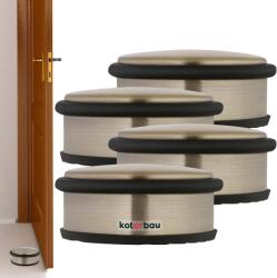 KOTARBAU Opritor de ușă de sine stătător platină 4 cm set de 4 buc (ZSY0888)