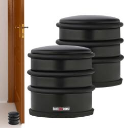 KOTARBAU Opritor de ușă de sine stătător negru 7 cm set de 2 buc (ZSY0880)