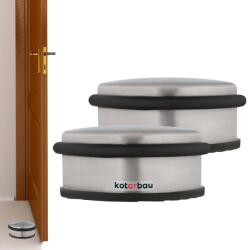 KOTARBAU Opritor de ușă de sine stătător argintie 4 cm set de 2 buc (ZSY0881)