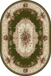 LOTOS Covor Oval Lotos 507-301, Marime 80 x 150 cm, Crem, Verde, Inaltime Fir 8 mm, Antialergic, Polipropilena, Living, Dormitor, Sufragerie, Birou Covor