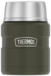 Thermos Thermos, Termosz ételekhez összerakható kanállal és bögrével, keki zöld, 470 ml
