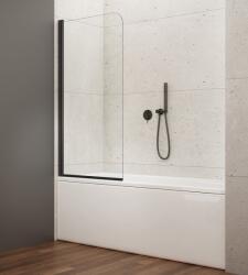 SAPHO Aqualine, VILMA kádparaván 600x1400 mm, fekete, átlátszó üveg, AQ6014B (AQ6014B)