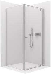Cerano Ferri, szárnyas zuhanykabin 90 (ajtó) x 90 (fal) x 195 cm, 6mm átlátszó üveg, króm profil, CER-CER-427456 (CER-CER-427456)