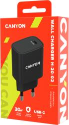 CANYON Incarcator CANYON H-20-02 PD 20W USB-C Negru (CNE-CHA20B02)