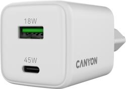 CANYON Incarcator CANYON CU45AC GaN 45W 1xPD 1xQC EU Alb (CNS-CUW45AC)