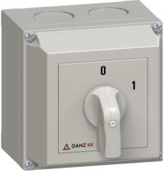 Ganz BE-KI kapcsoló, tokozott kézikapcsoló 32A, IP65, 4P (KKM1-32-6042) (4AF6042XB00S20)