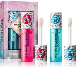 Revolution Beauty Xmass 2024 Maxi Plump ajándékszett az ajkakra árnyalat Cool As Ice and Hot As Chilli