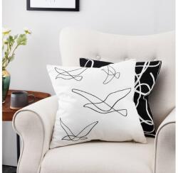 EGLO 420004 - Dekoratív párna CHEVERY 45x45 cm fehér/fekete 420004 (EG420004)