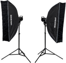 Godox MS300II-V Dupla Tárgyfotós Vakuszett - Mikrosat 25x100 Clicks Softboxal (2 x 300Ws)