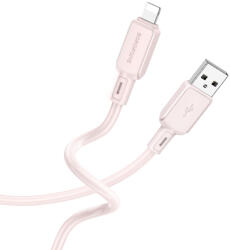 BOROFONE Cable BX94 Crystal color - USB to Lightning - 2, 4A 1 metre light pink